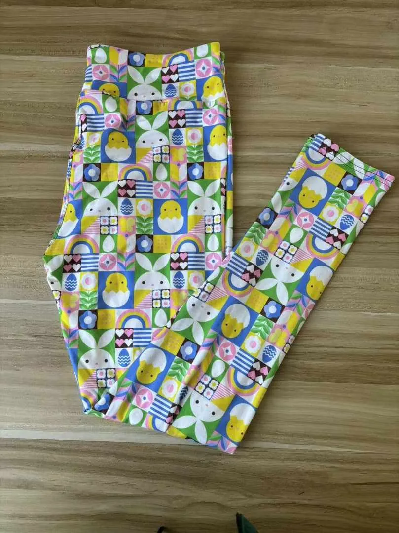24/7 Full Length Leggings – Easter Fun! Easter Pattern