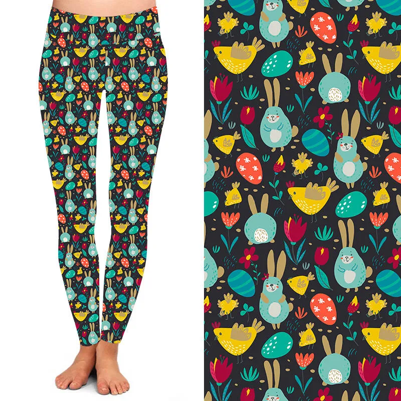 24/7 Full Length Leggings – Easter Time Easter Pattern