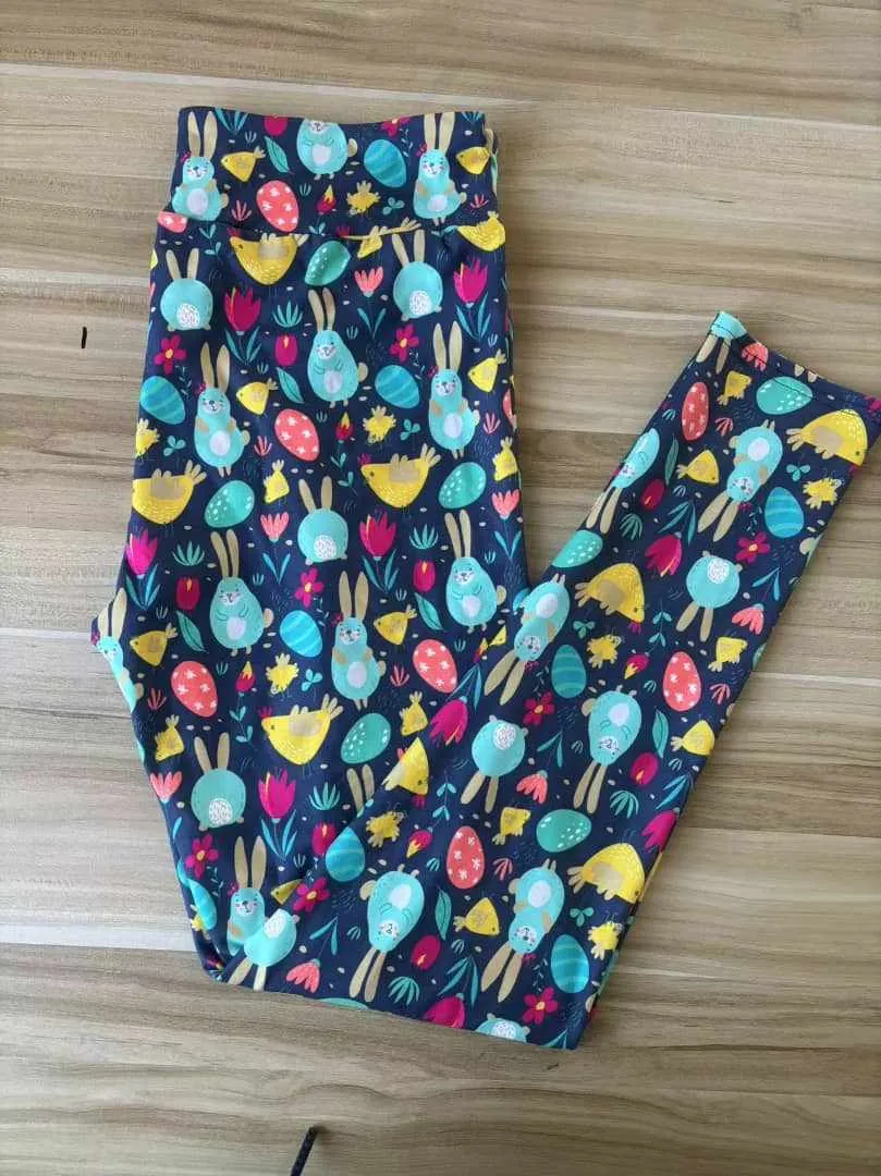 24/7 Full Length Leggings – Easter Time Easter Pattern