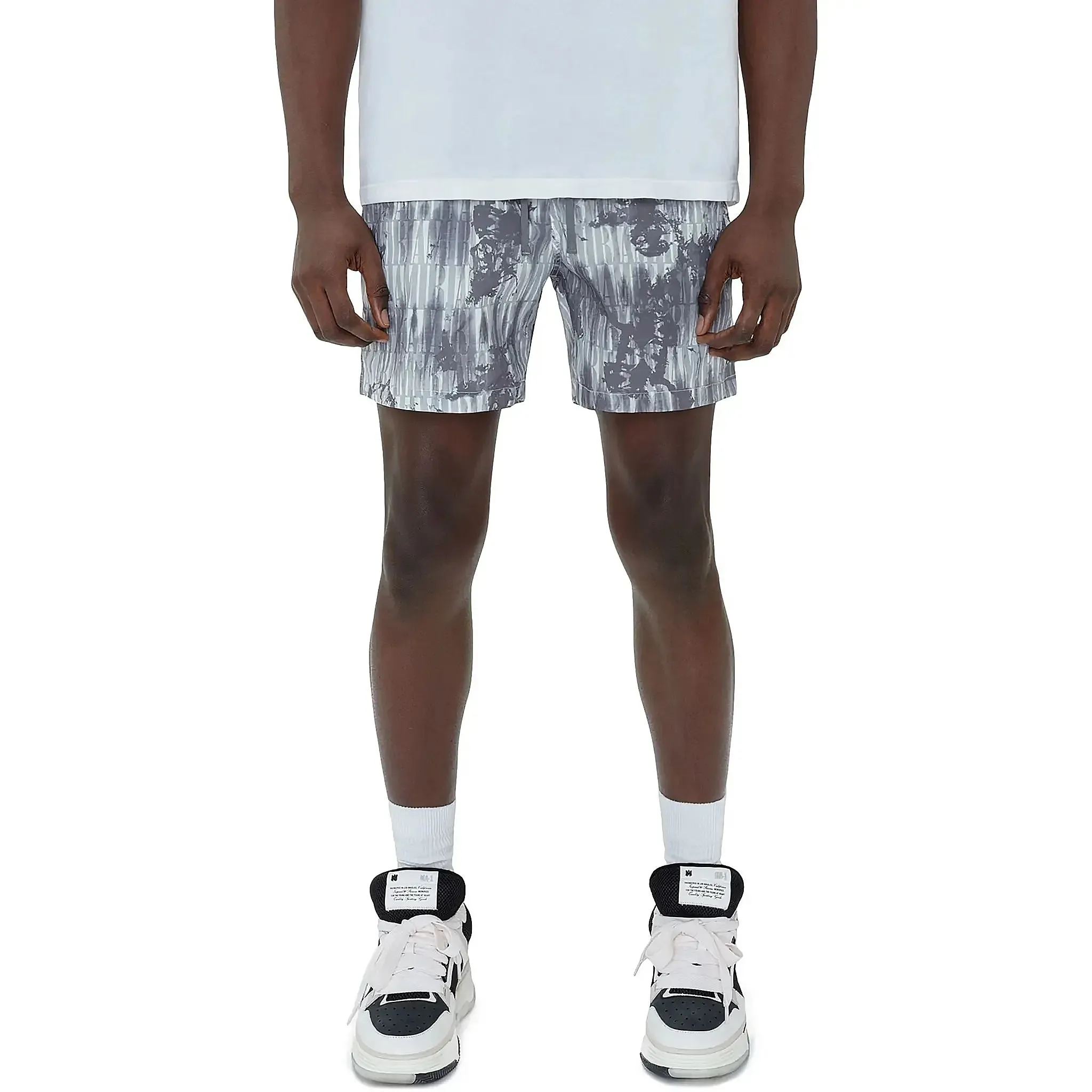 Amiri Tie Dye Grey Swim Shorts