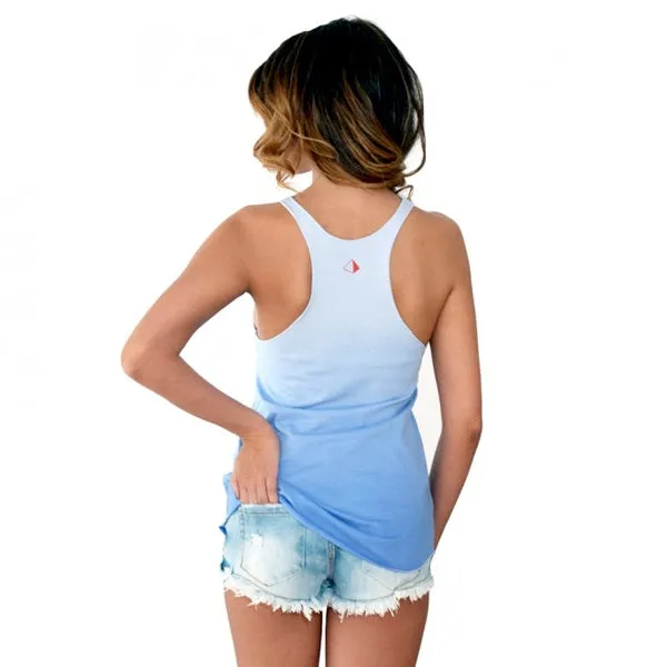 Amnesia Ibiza Dip Dye Women's Blue Tanktop
