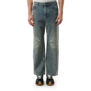 Anagram Baggy Distressed Jeans AF in Washed Denim