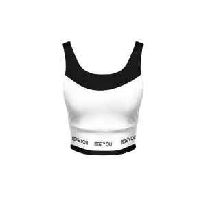 Be-Jazzy White Women's Recycled Sports Bra