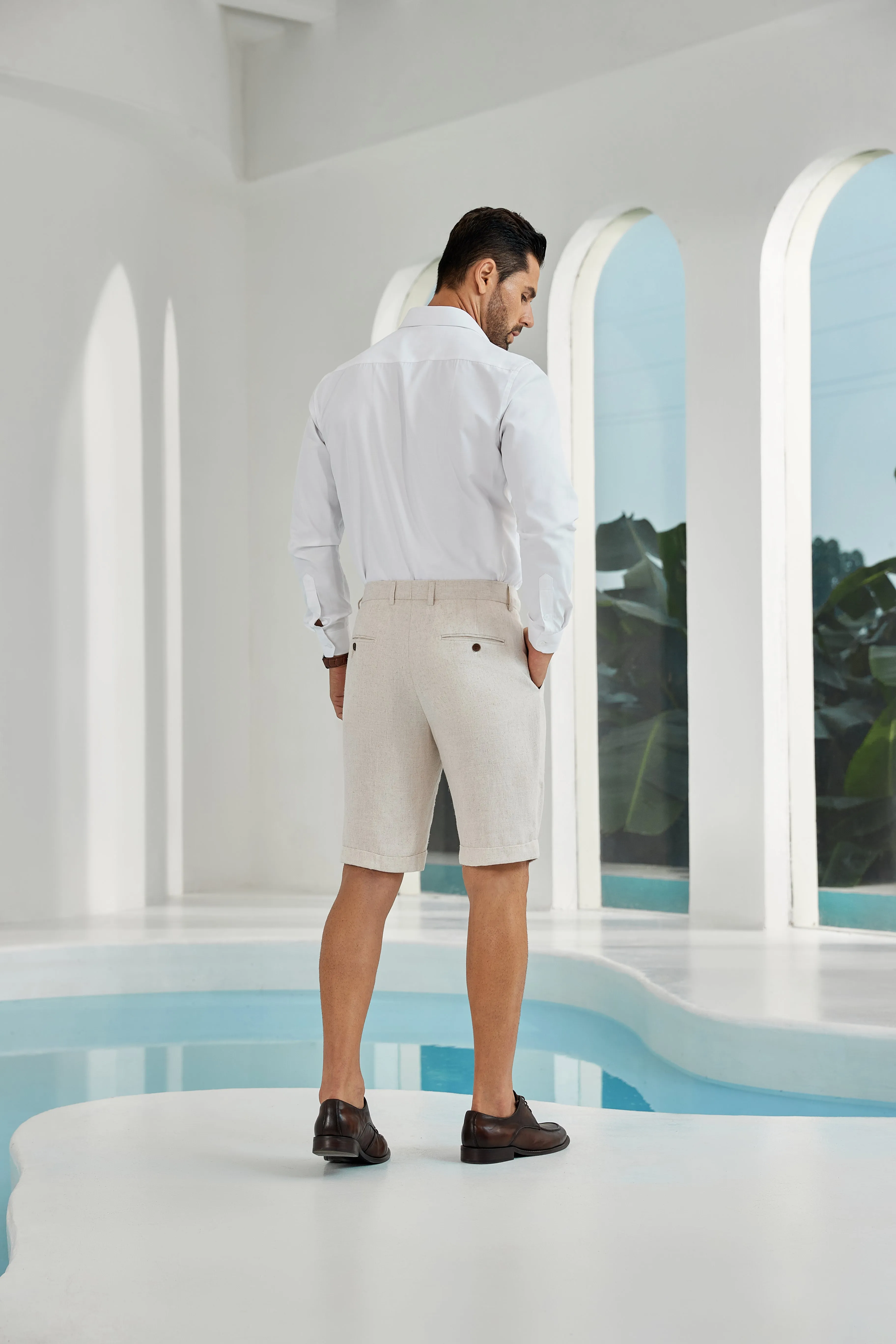 Beige Linen Beach Wedding Men Summer Suits (MORE CHOICE )🔥