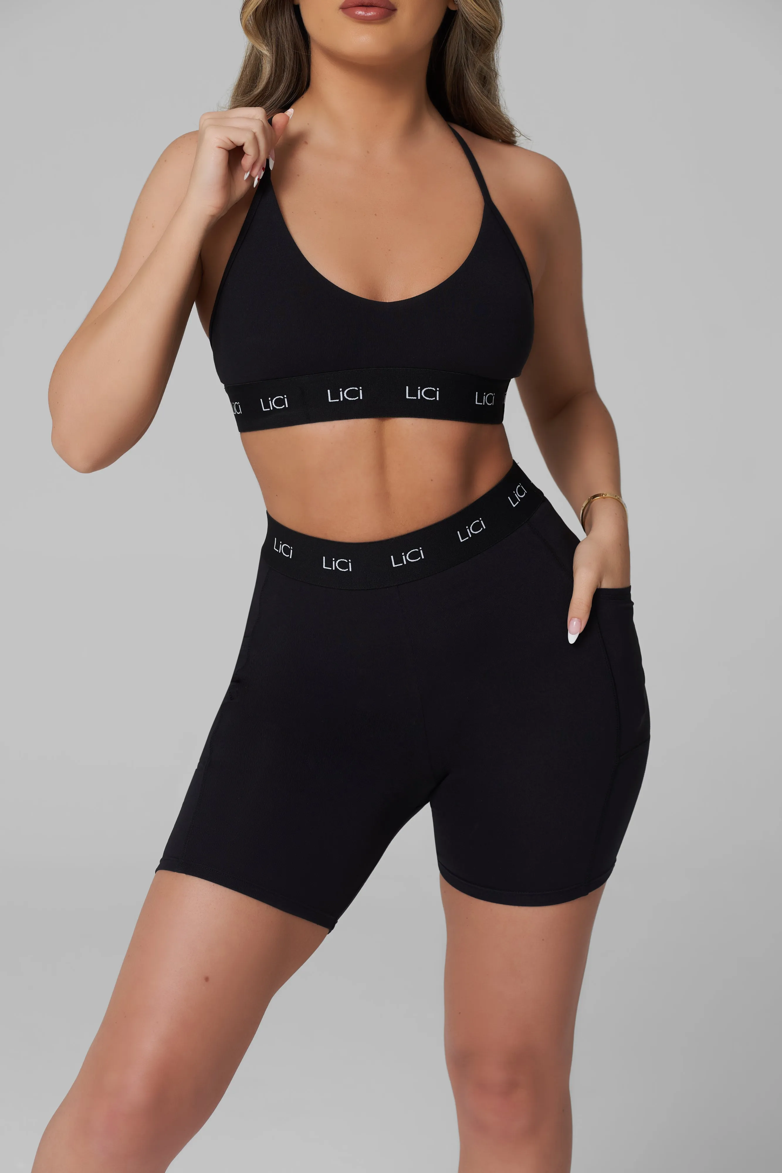 Black Cozy Sport Biker Short