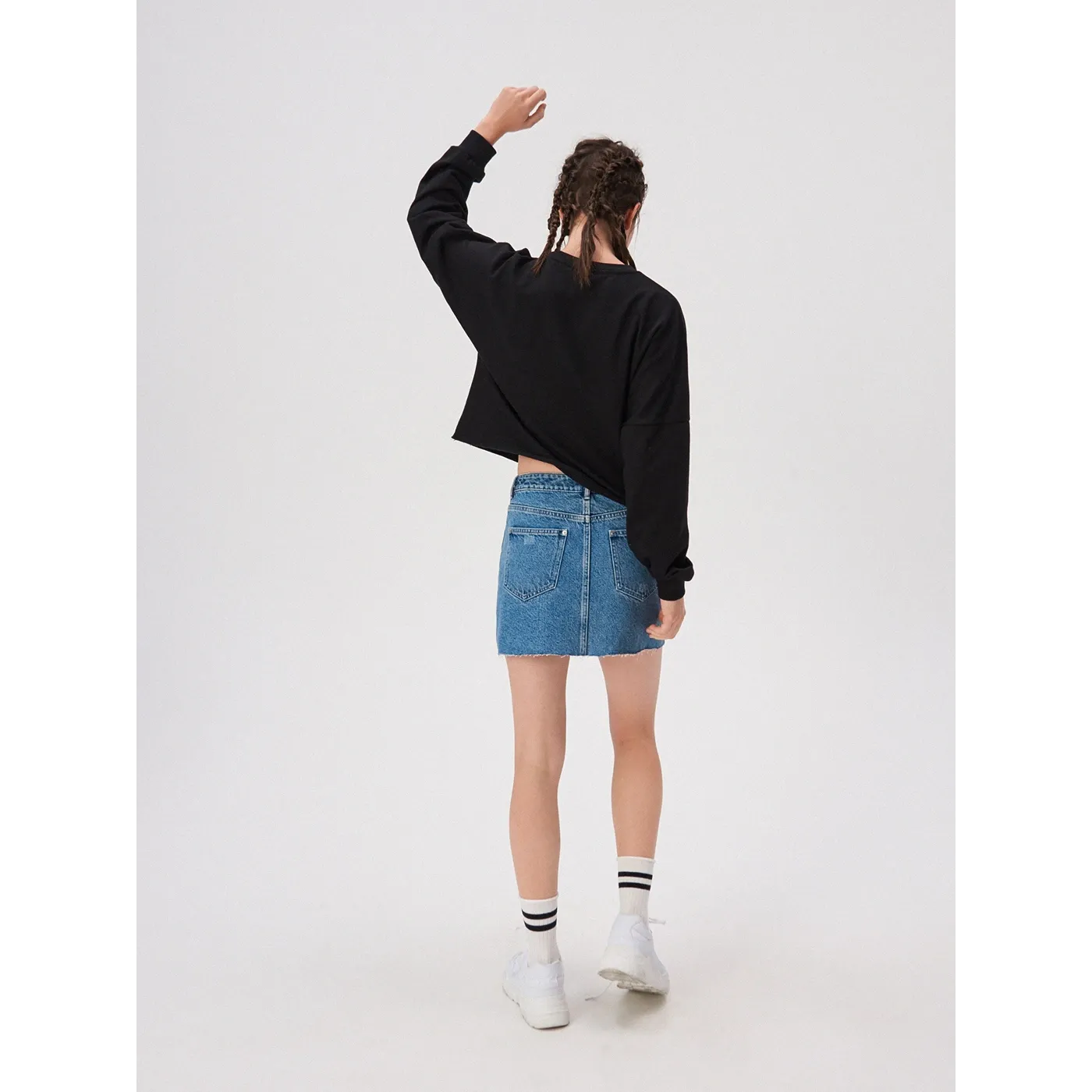 Black Printed Sweatshirt