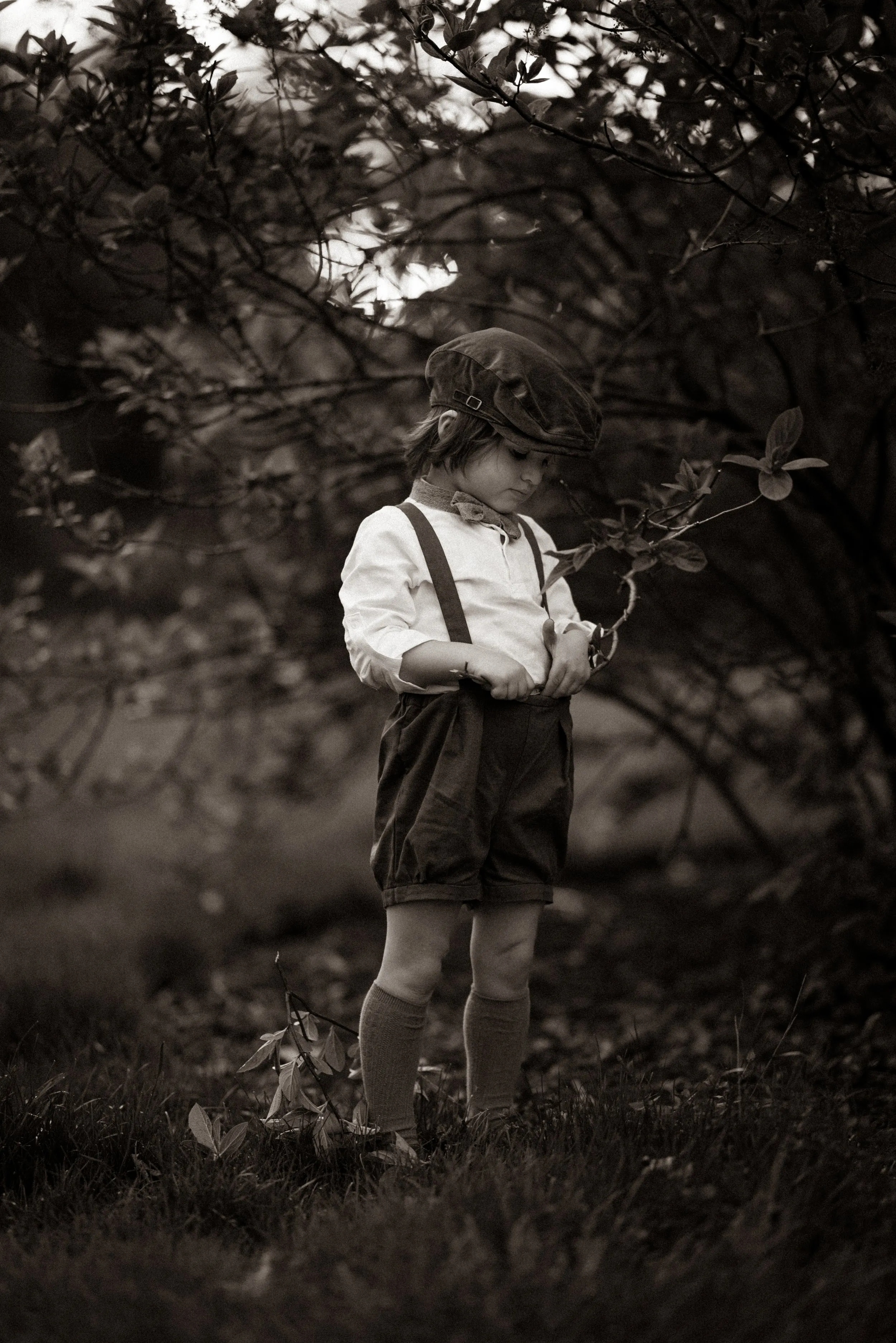 Black Suspender Shorts