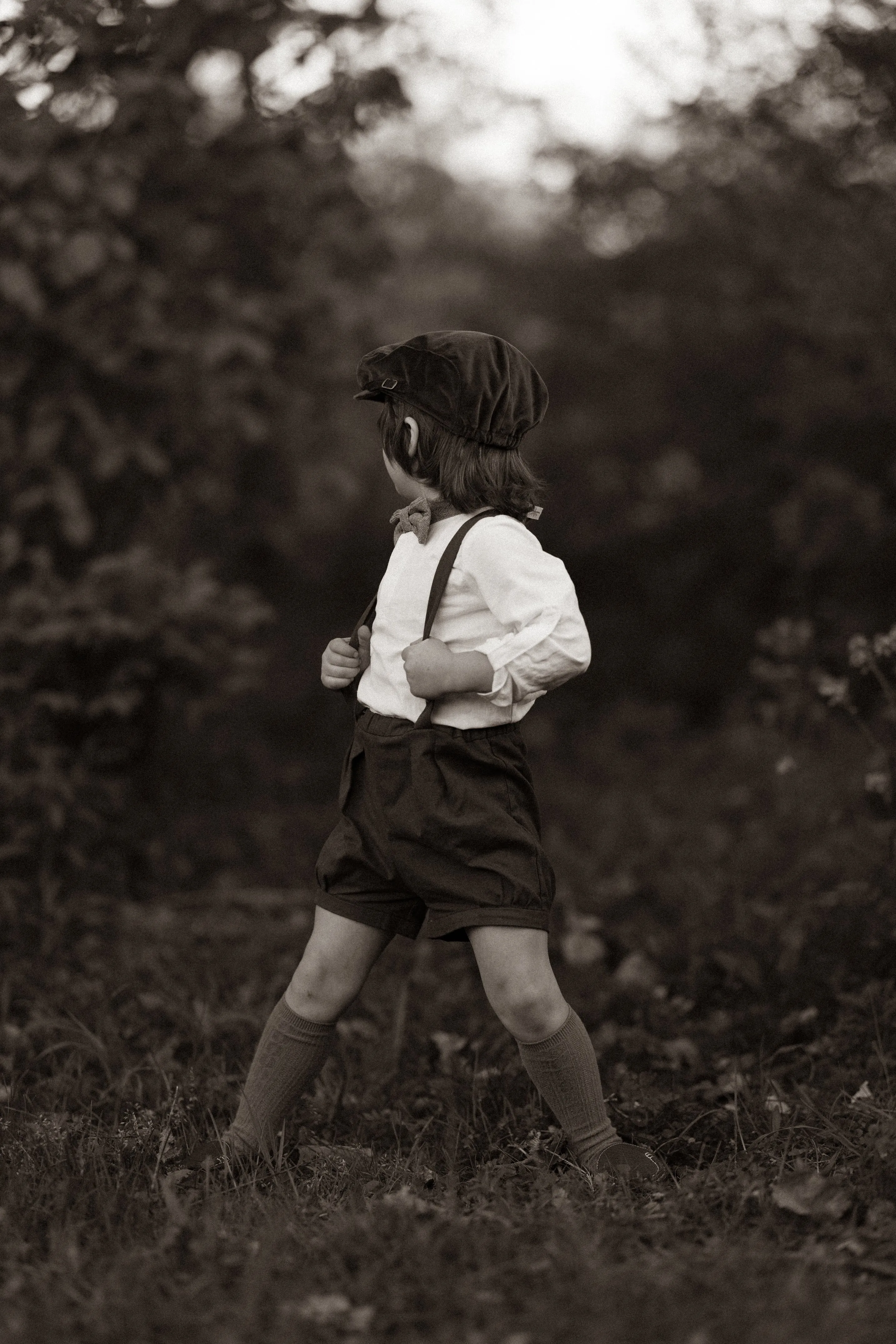 Black Suspender Shorts