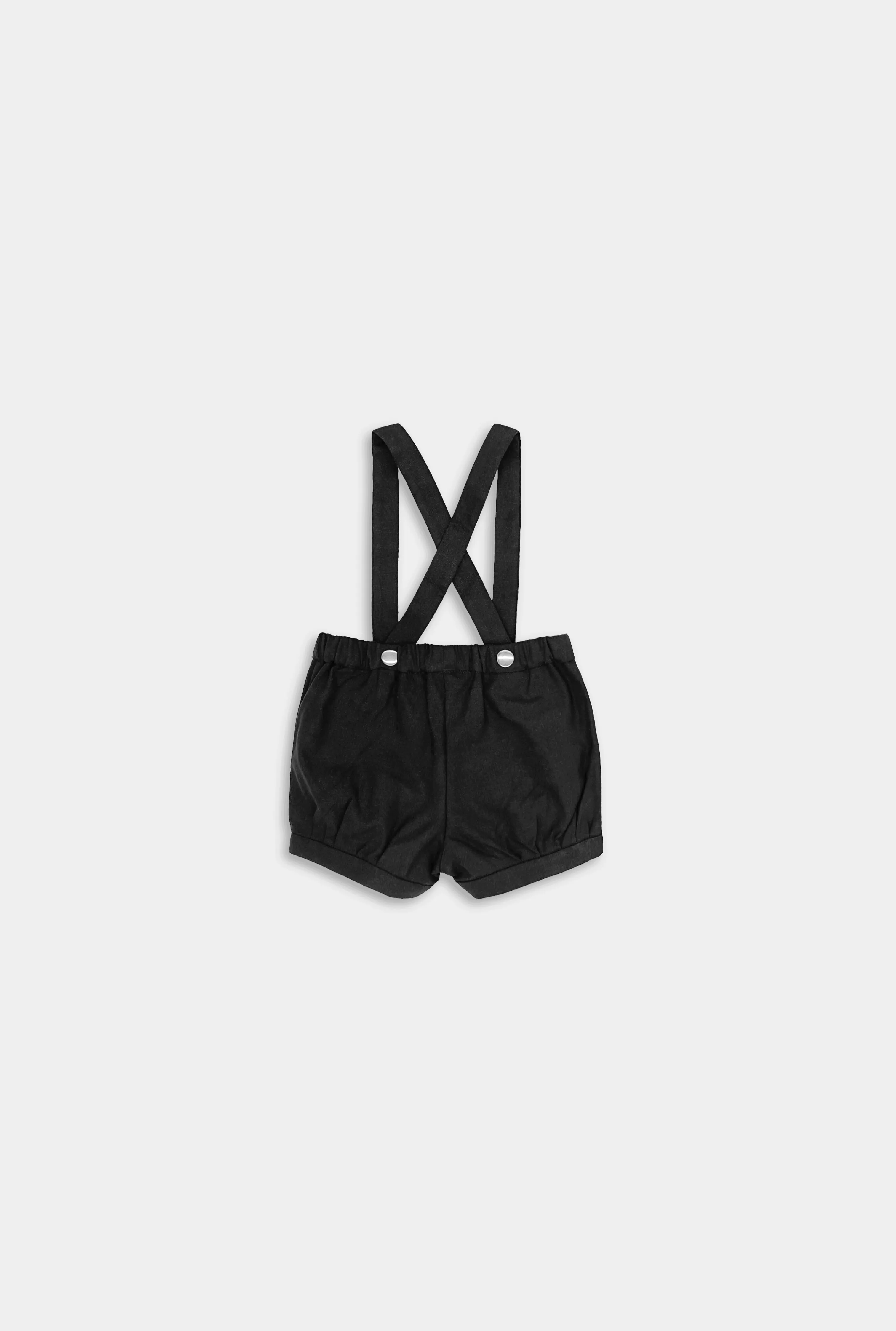 Black Suspender Shorts