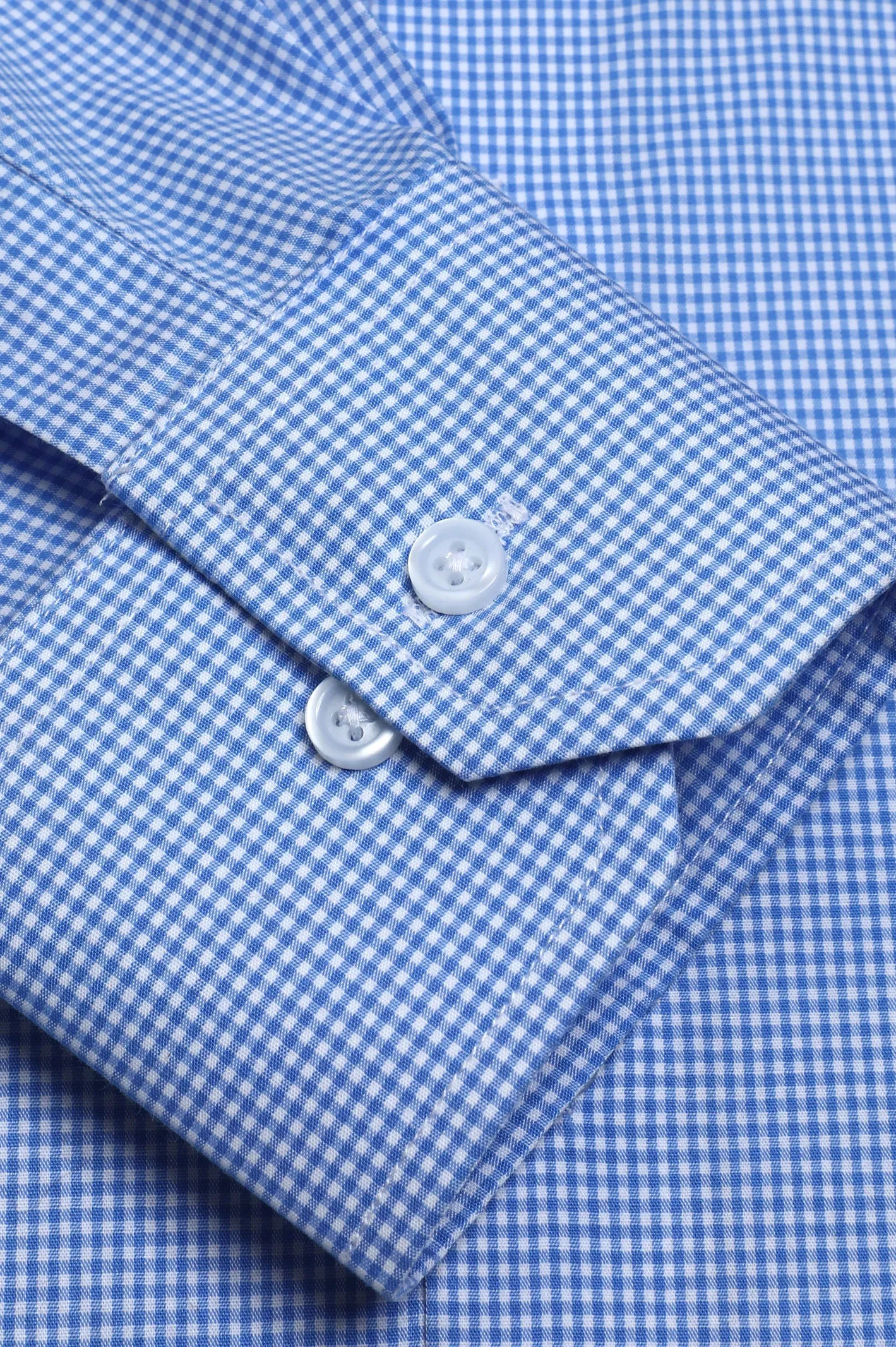Blue Pin Check Formal Shirt