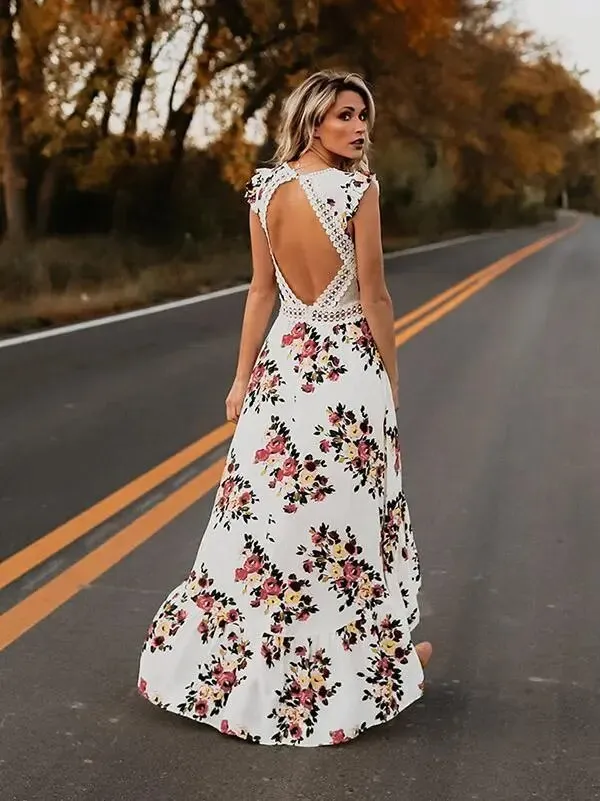 Bohemian Floral Elegant Maxi Dress