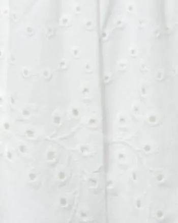 Broderie Anglaise Paperbag Short In White | White