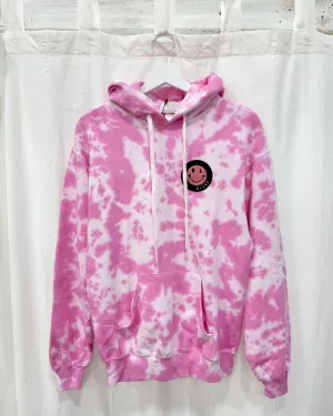 BUBBLE PINK tie-dye hoodie