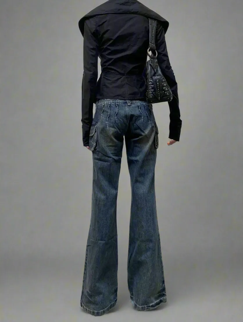 Cargo Chic Wide-Leg Jeans