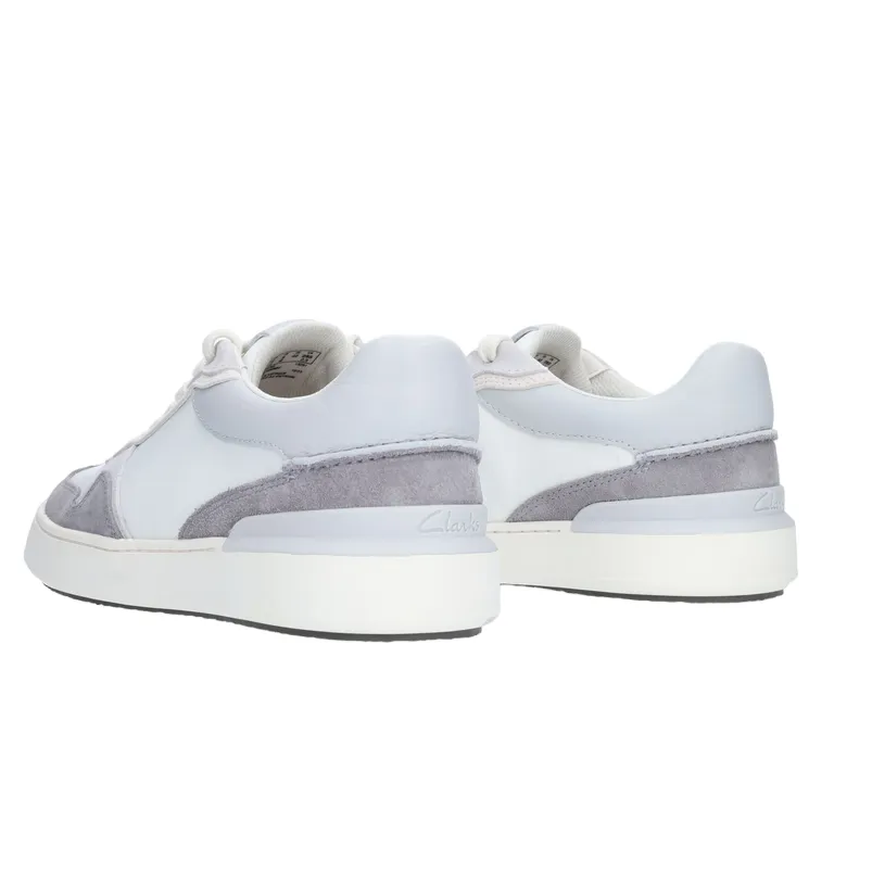 Clarks scarpa sneakers da uomo CourtLite Race 176122 G grigio chiaro