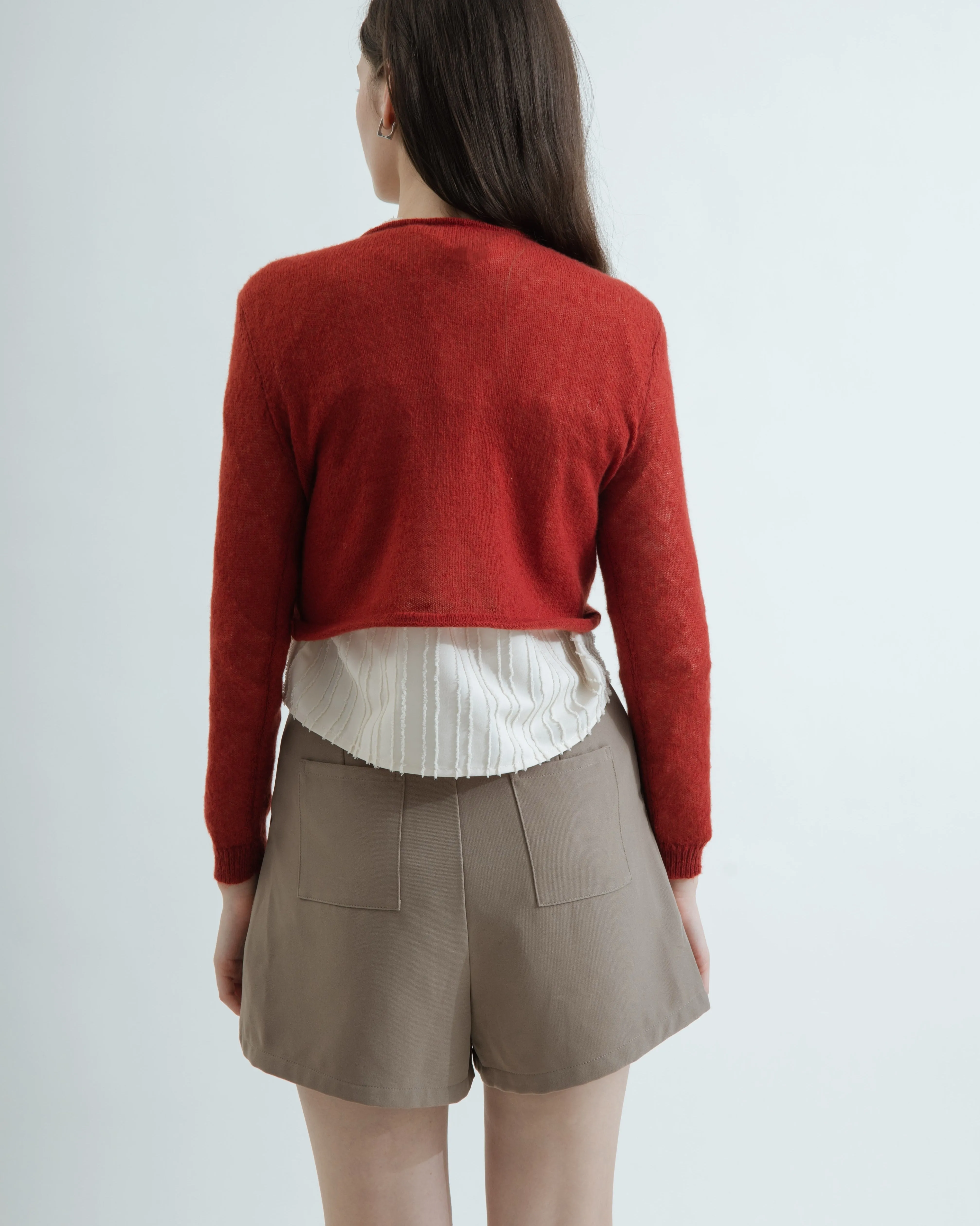 Collared Waist Shorts (Khaki)