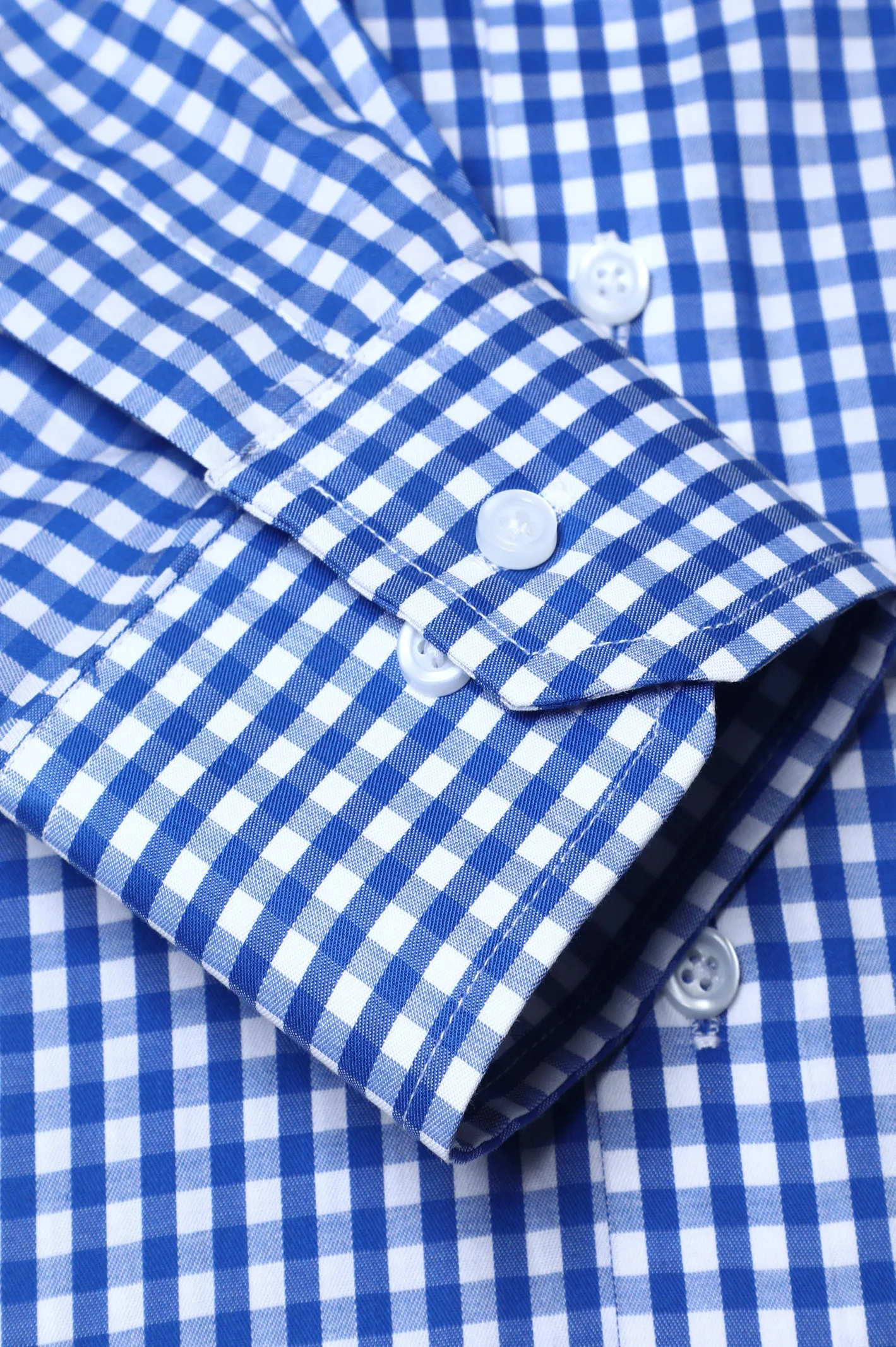 Dark Blue Check Formal Shirt