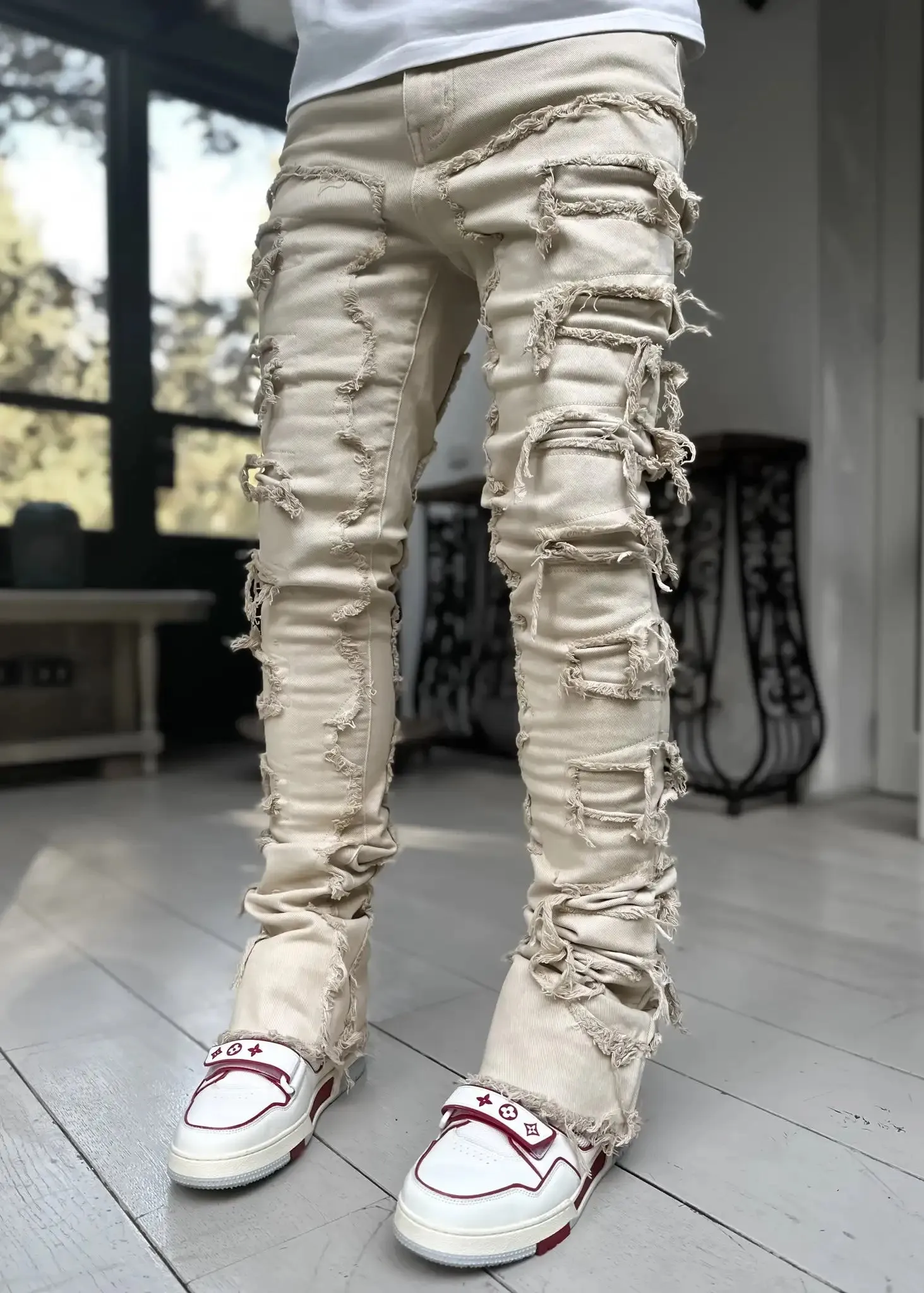Distressed Denim Jeans