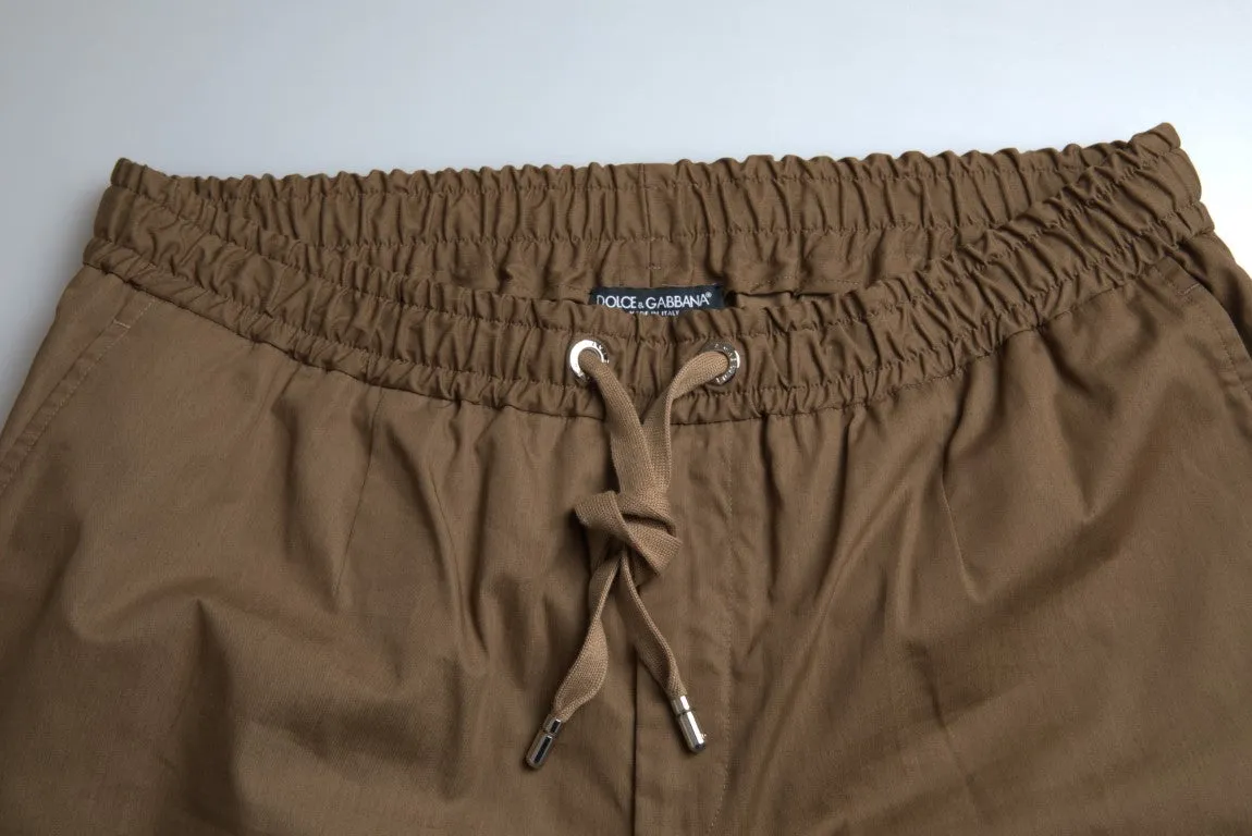 Dolce & Gabbana Elegant Brown Silk Blend Taormina Suit