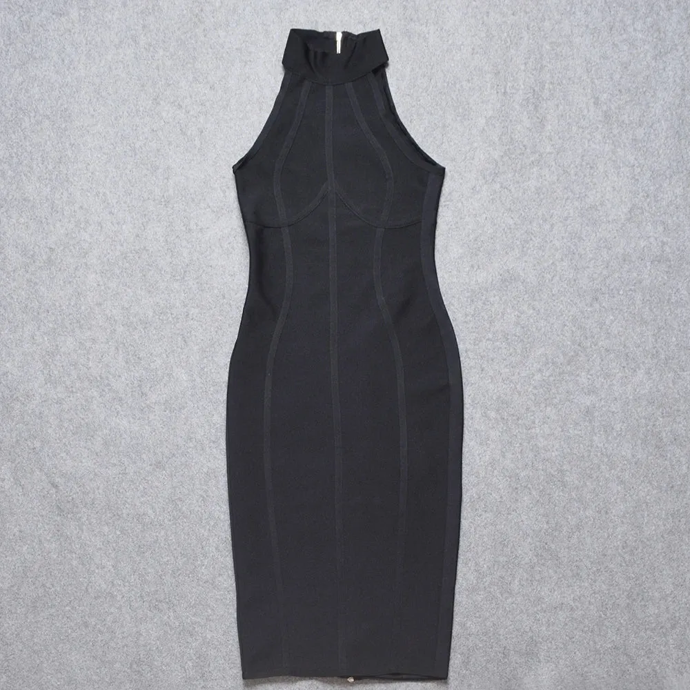 Elegant halter neck bodycon Bandage Dress