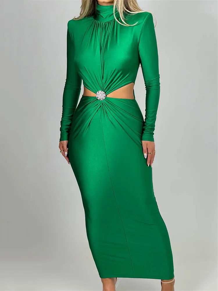 Elegant Longsleeve Bodycon Party Evening Dress