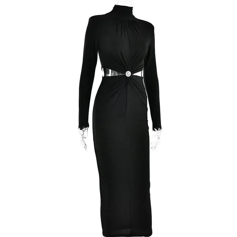 Elegant Longsleeve Bodycon Party Evening Dress