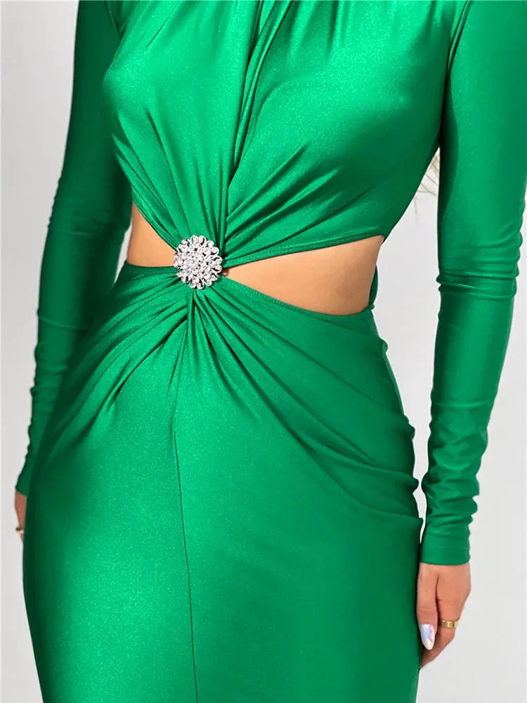 Elegant Longsleeve Bodycon Party Evening Dress