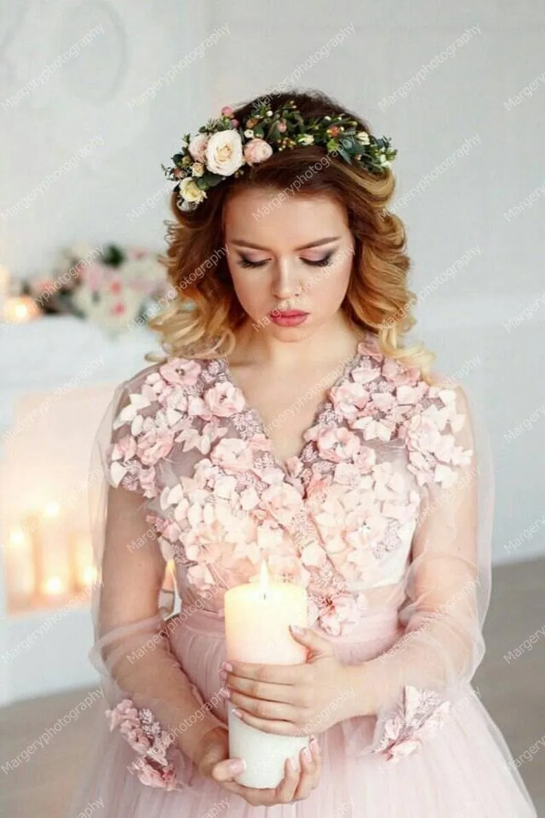 Elegant Tulle Lace Mother And Daughter Dresses