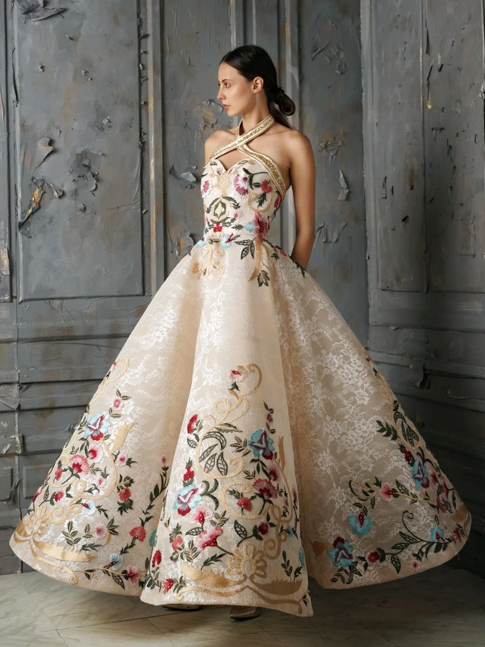Embroidered Clover Dress