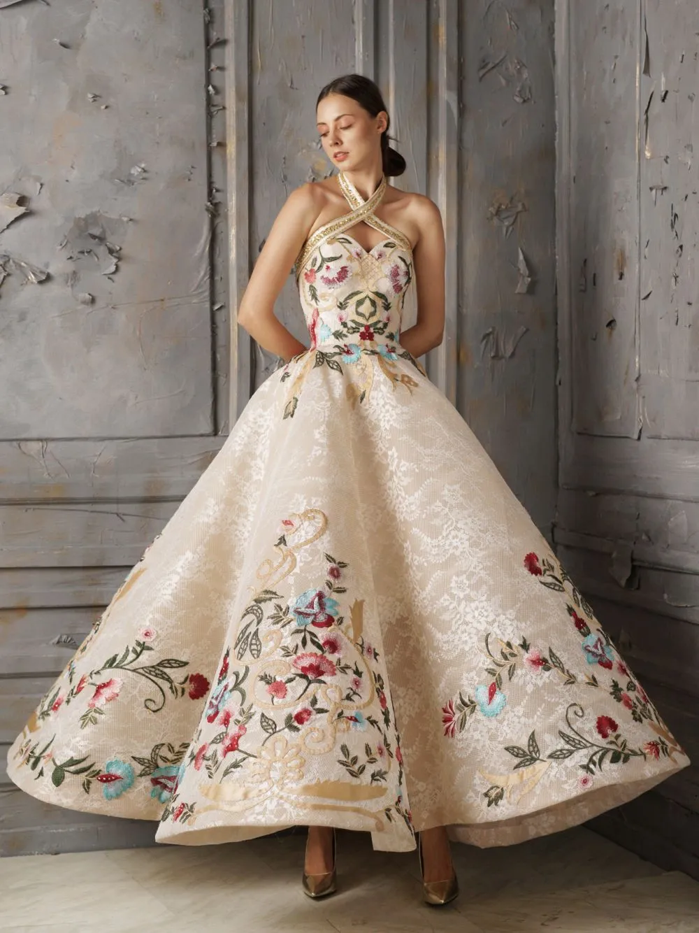 Embroidered Clover Dress