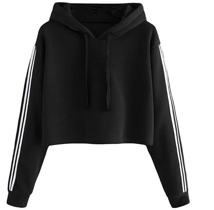 Europe Short Hooded Sweatshirt Women Trendy Casual Long Sleeved INS Lazy Outerwear
