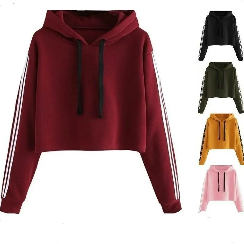 Europe Short Hooded Sweatshirt Women Trendy Casual Long Sleeved INS Lazy Outerwear