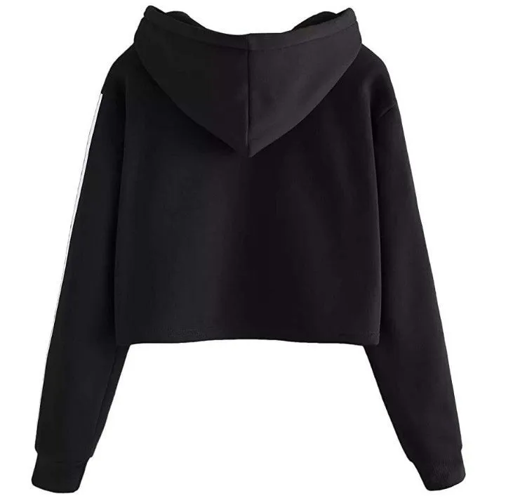 Europe Short Hooded Sweatshirt Women Trendy Casual Long Sleeved INS Lazy Outerwear