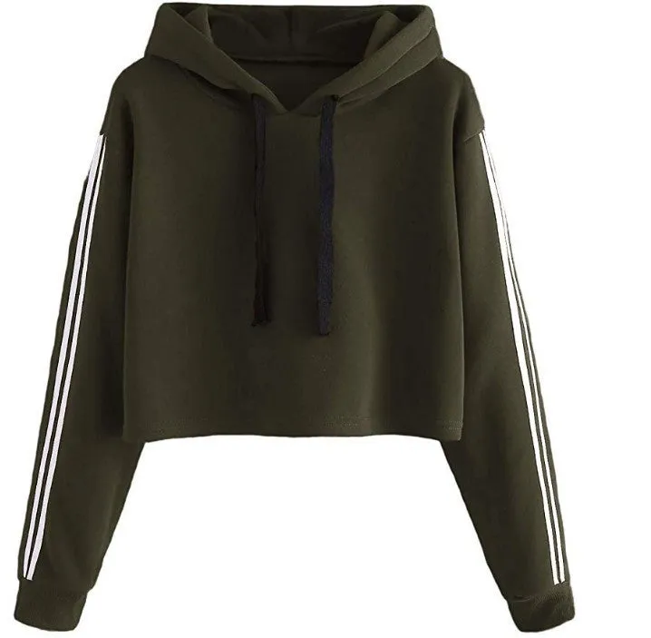 Europe Short Hooded Sweatshirt Women Trendy Casual Long Sleeved INS Lazy Outerwear