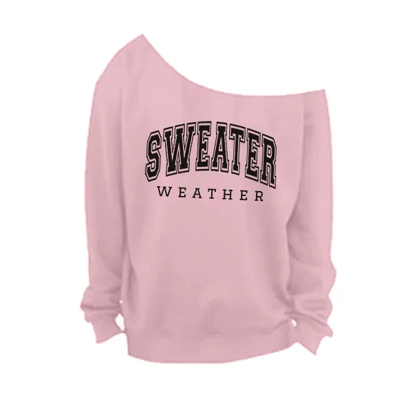 Fall & Autumn Sweatshirts - Off The Shoulder Tops for Womens - Sizes S - 5XL - With Raw Edge Neckline - Several Designs