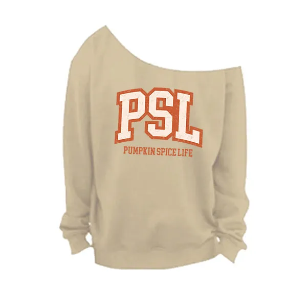 Fall & Autumn Sweatshirts - Off The Shoulder Tops for Womens - Sizes S - 5XL - With Raw Edge Neckline - Several Designs