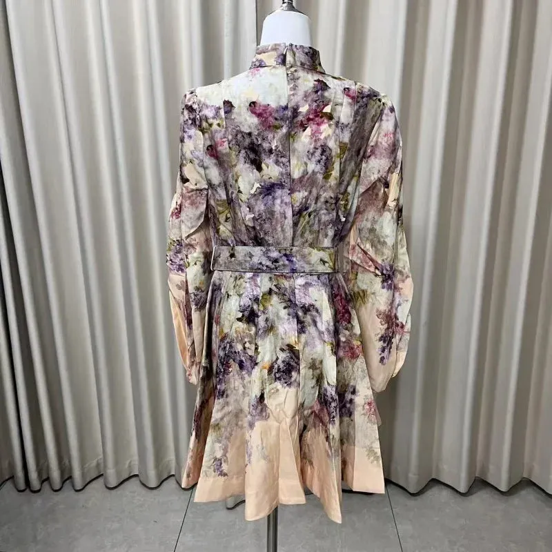Floral Linen Elegant Dresses