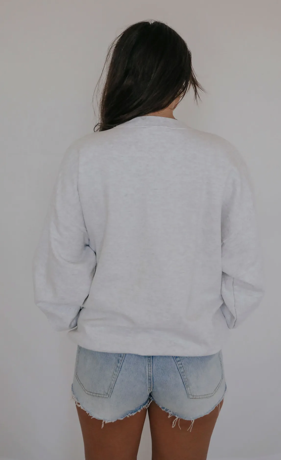 friday   saturday: america collegiate sweatshirt - heather grey