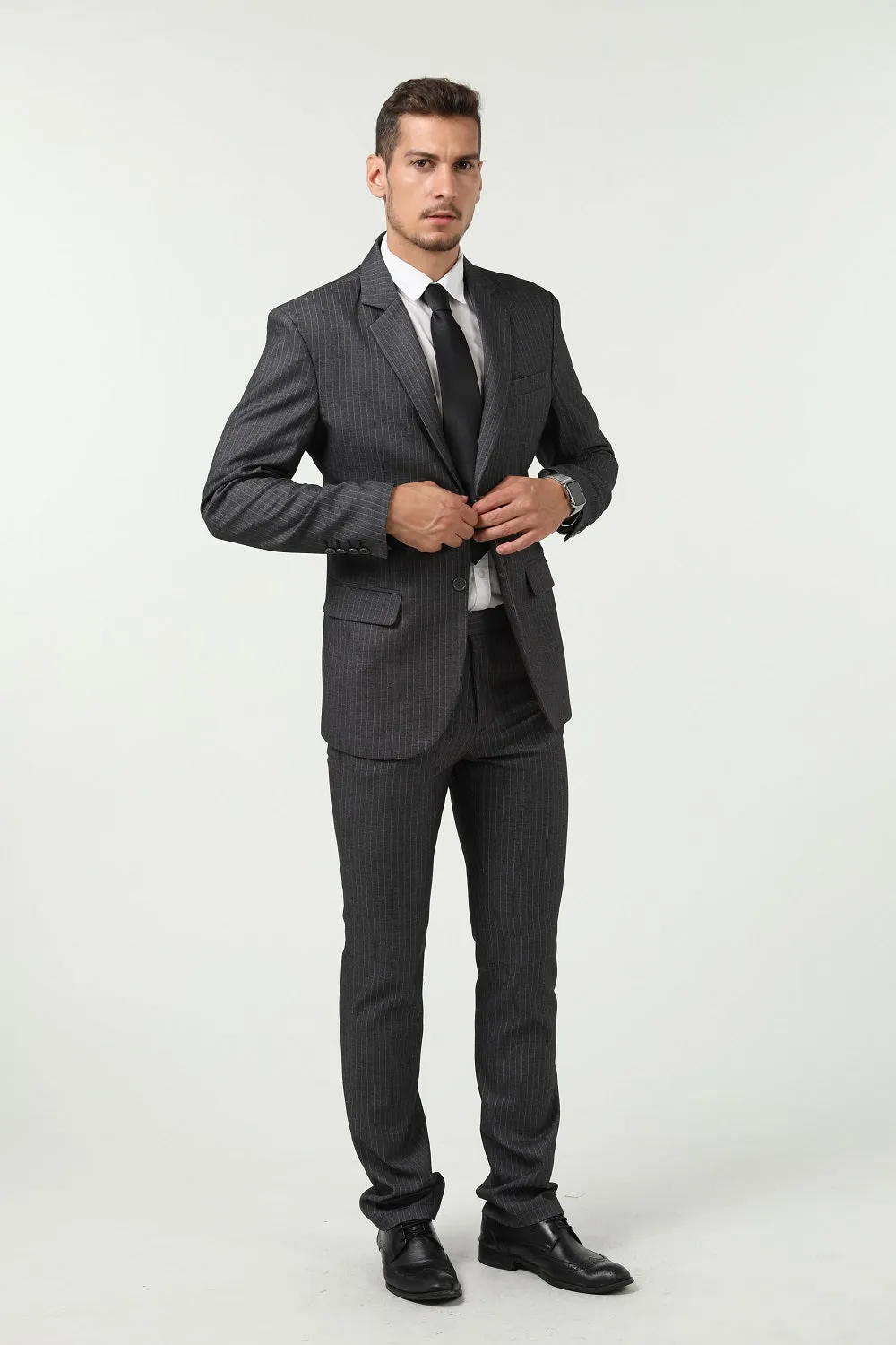 Grey Black Navy Slim Fit Formal Party Business 3 Piece Men Suits