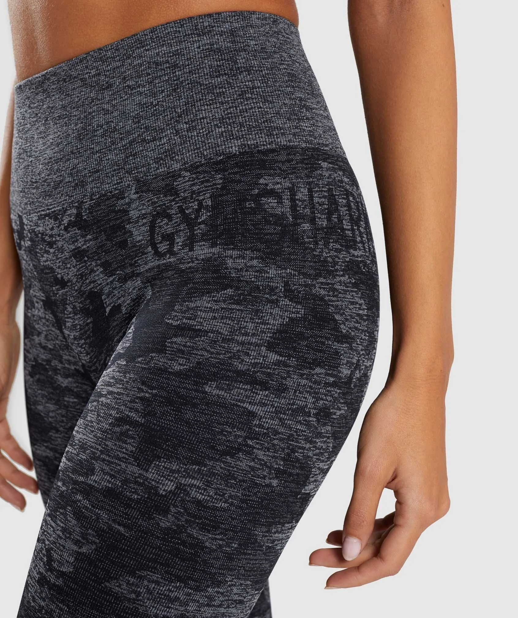 Gymshark Camo Seamless Leggings - Black