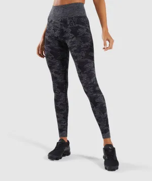 Gymshark Camo Seamless Leggings - Black