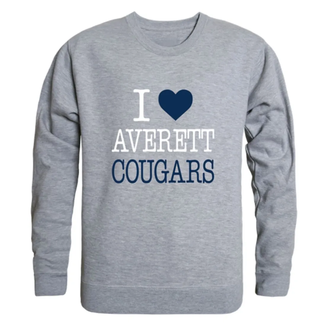 I Love Averett University Averett Cougars Fleece Crewneck Pullover Sweatshirt