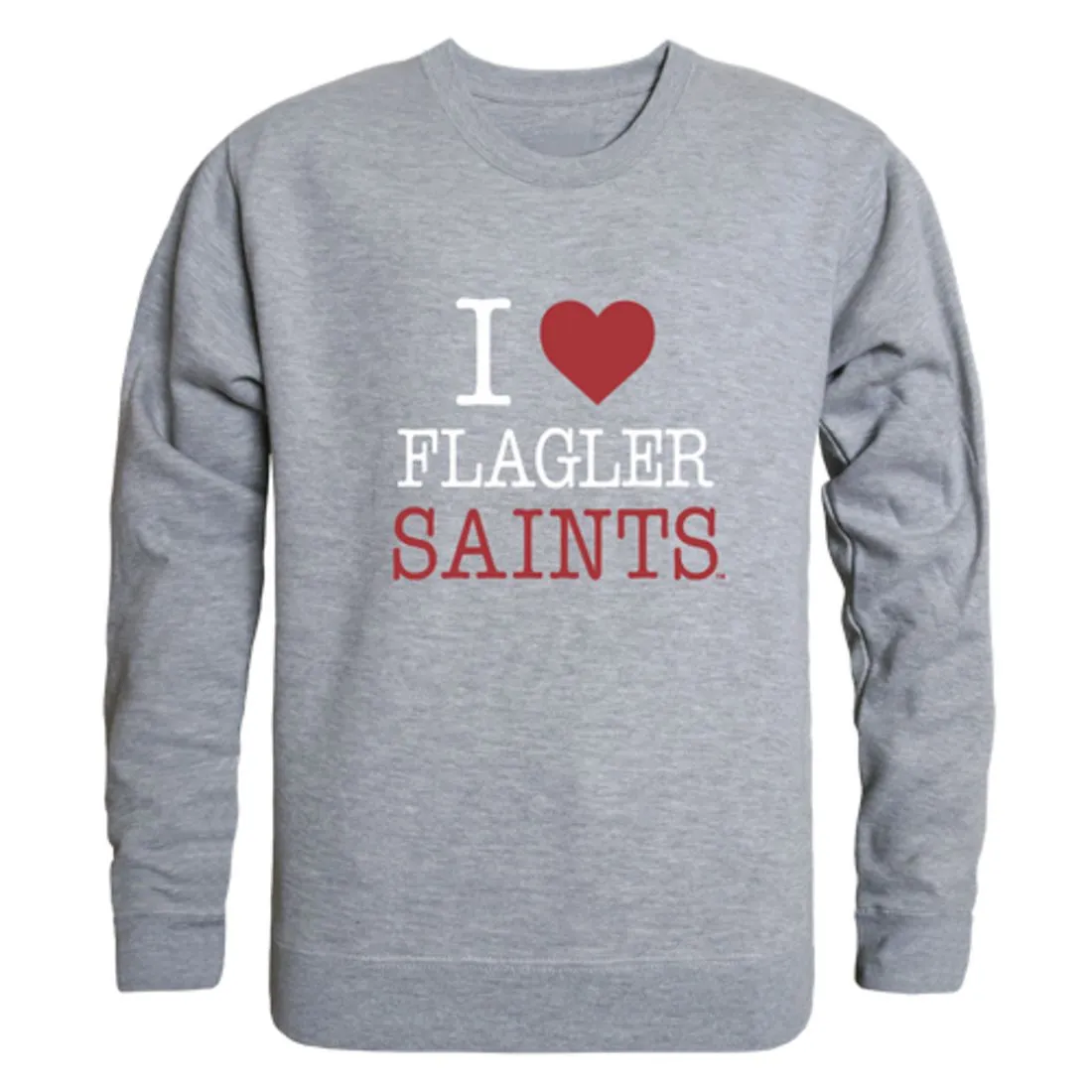 I Love Flagler College Saints Fleece Crewneck Pullover Sweatshirt