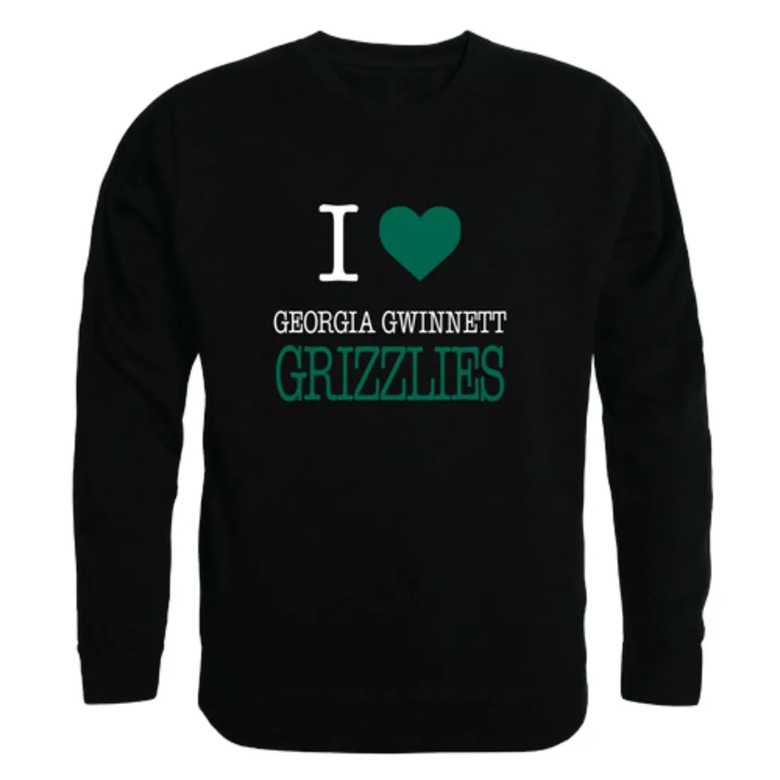 I Love Georgia Gwinnett College Grizzlies Fleece Crewneck Pullover Sweatshirt