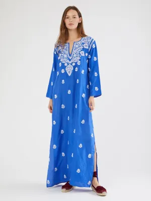 Indian silk embroidered kaftan