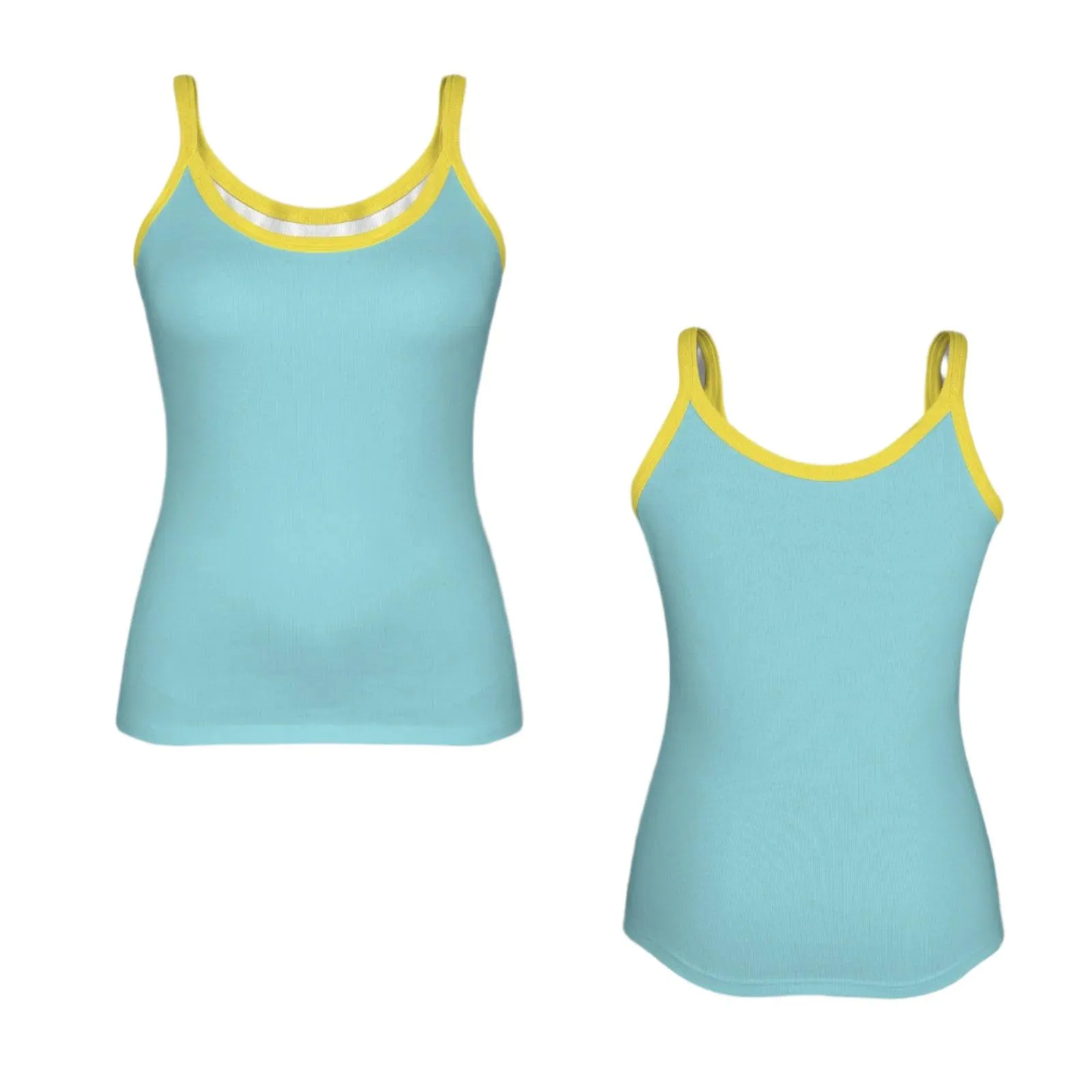 Inela Blue Scoop Cami Top