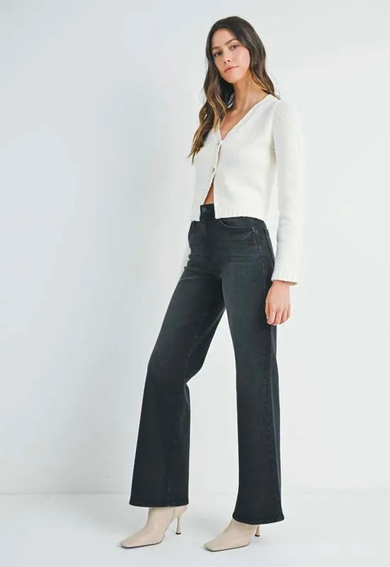 Just Black - Pallazo Jean Washed Black