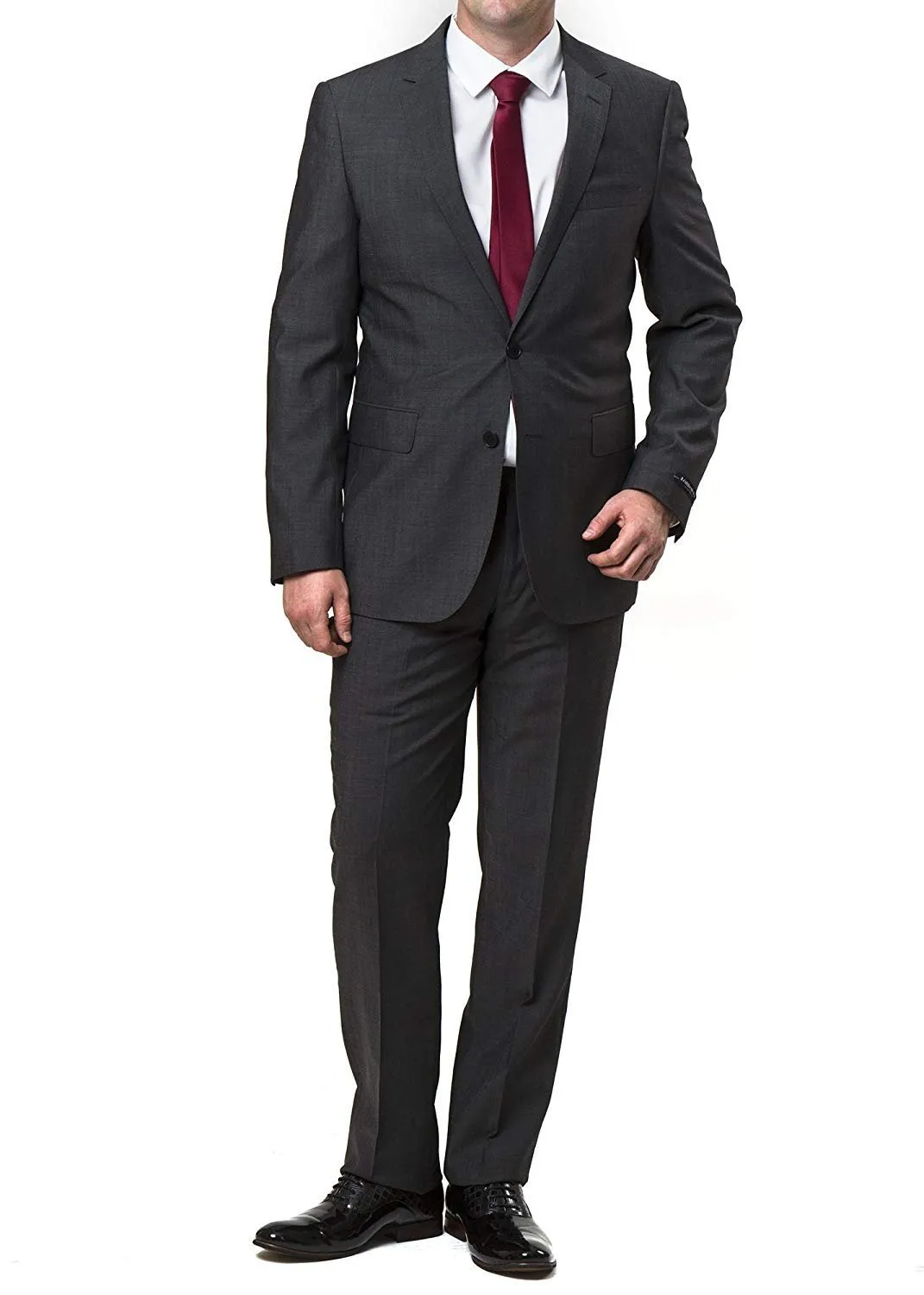London Fog Men's Savy Slim Fit 2-Piece Single Breasted Solid Wool Suit - Colors - CLEARANCE, FINAL SALE!