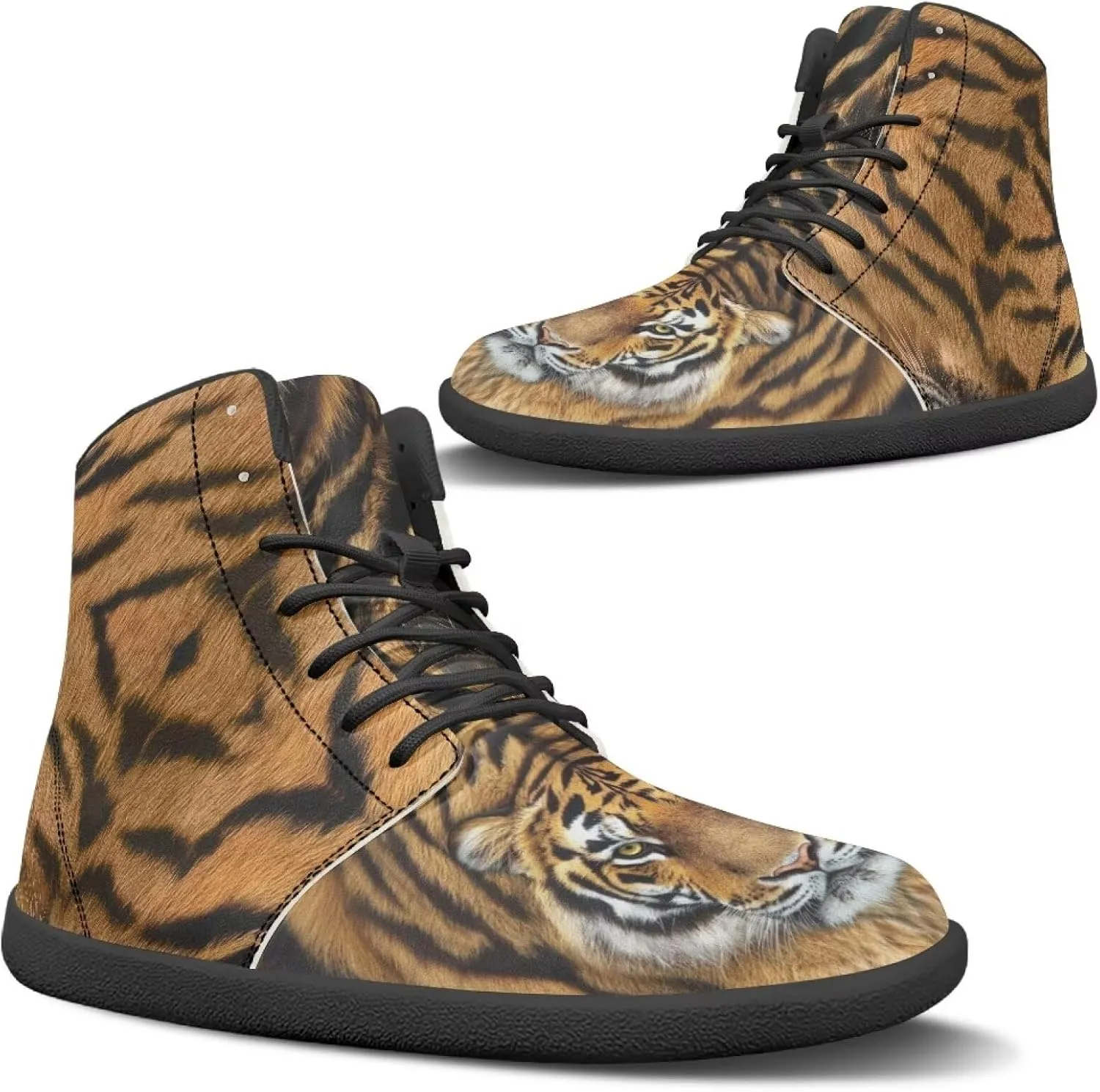 Mens Barefoot Shoes Wide Width High Top Sneakers for Men Cool Shoes