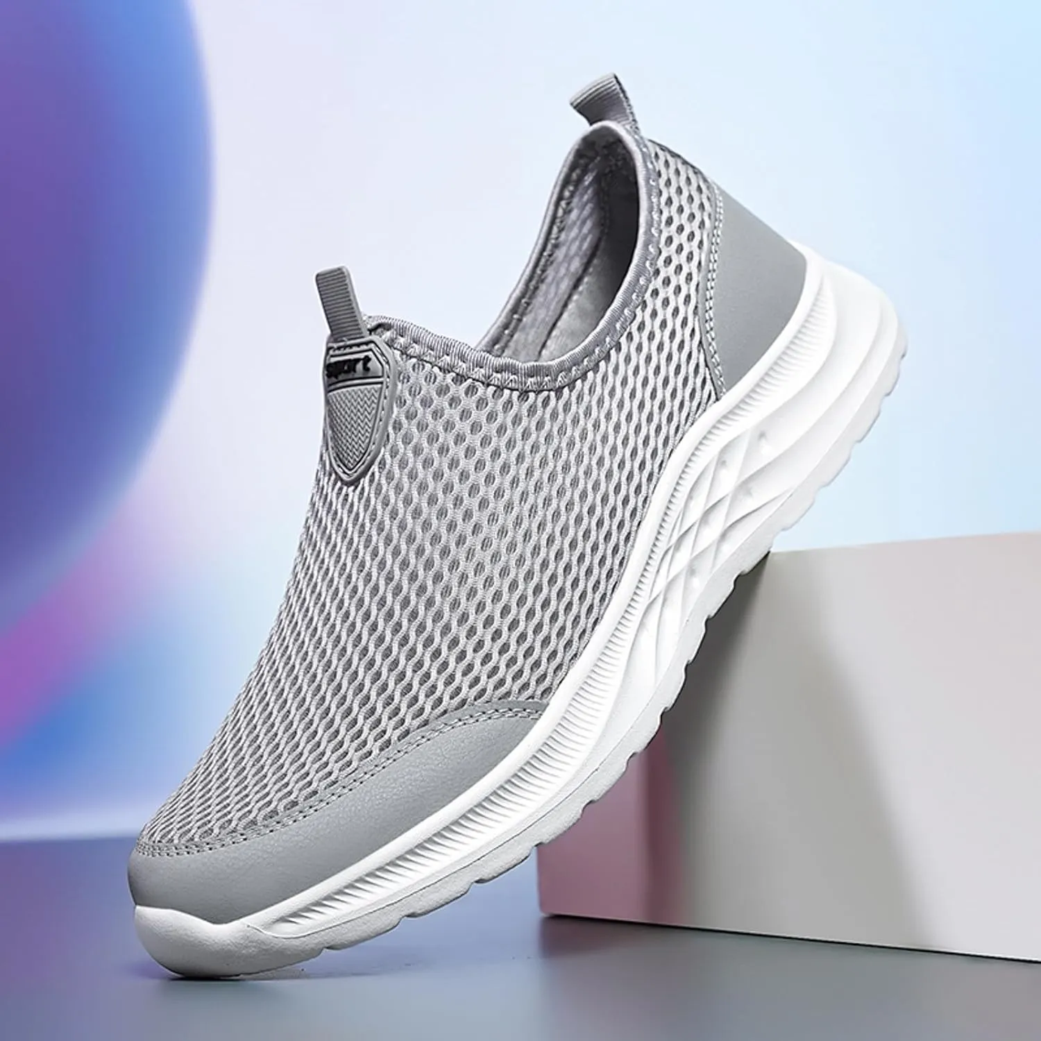 Men's Orthopedic Comfortable Slip-On Shoes Lightweight Breathable Slip On Running Shoe Supportive Walking Shoes